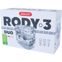 Cage Cage Duo rody3. couleur Blanche. taille 41 x 27 x H 40.5 cm pour rongeur