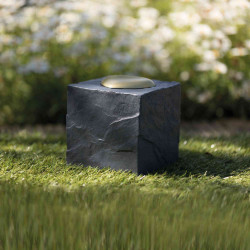 Trixie Cubo de pedra comemorativo com coração. cubo 11 x 11 x 11 cm. Artigos funerários