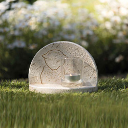 Trixie Herdenkingsstenen met katachtige contouren. 16 × 12 × 7 cm Gedenkstenen