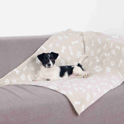 couverture chien Couverture Kenny taille L-XL 150 × 100 cm couleur beige pour chien.