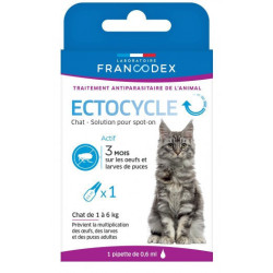 Francodex pipeta antipulgas Ectocycle para gatos Controlo de pragas felinas