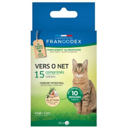 Francodex antiparassitario 15 compresse Vers O Net per gatti Disinfestazione dei gatti