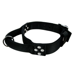 zolux Collar de nylon con mango T 60. negro. tamaño del cuello. de 39,5 a 49,5 cm. para el perro. Cuello de nylon