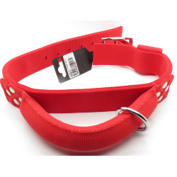 zolux Nylon Halsband mit Griff T 65. rot. Halsumfang. von 45 bis 55 cm. für Hund. Nylon-Halsband