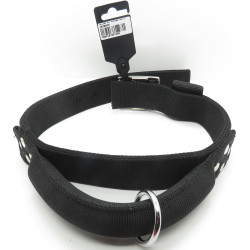 zolux Nylon Halsband mit Griff T 70. schwarz. Halsumfang. von 50 bis 60 cm. für Hund. Nylon-Halsband