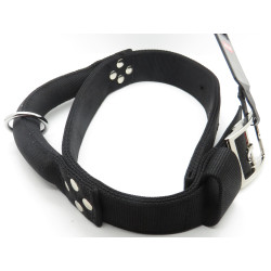 zolux Nylon halsband met handvat T 70. zwart. nekmaat. van 50 tot 60 cm. voor hond. Nylon kraag