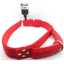 zolux Nylon halsband met handvat T 70. rood. nekmaat. van 50 tot 60 cm. voor hond. Nylon kraag