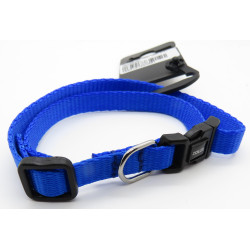 zolux nylon halsband . maat 25 - 35 cm . 10 mm . blauwe kleur . voor hond. Nylon kraag