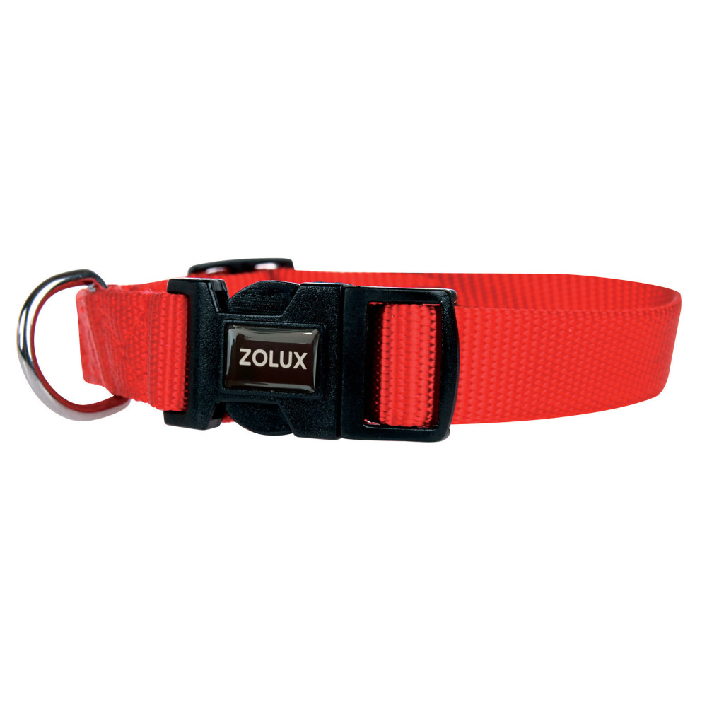 zolux collare in nylon . misura 25 - 35 cm . 10 mm . colore rosso. per cani. Collare in nylon
