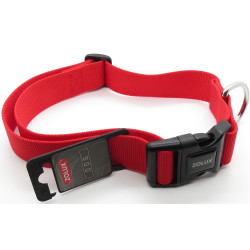 zolux nylon halsband . maat 50 - 80 cm . 40 mm . rode kleur . voor hond. Nylon kraag