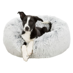 Trixie Rundes Harvey Bett weiß-schwarz ø 50 cm für Katze und kleinen Hund . Hundekissen