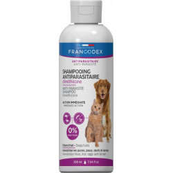 Francodex 200ml Dimethicone Antiparasitäres Shampoo für Hunde und Katzen Shampoo