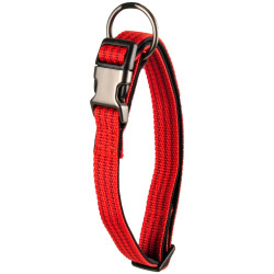 Collier nylon Collier Jannu rouge réglable de 20 à 35 cm 10 mm taille S pour chien