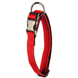 Collier nylon Collier Jannu rouge réglable de 40 à 55 cm 20 mm taille L pour chien
