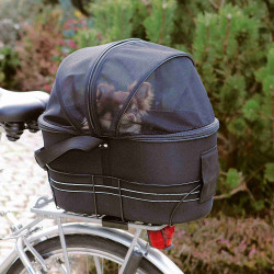 Trixie Cesta de bicicleta para el portaequipajes grande, tamaño: 29 × 42 × 48 cm para perro de 6 kg como máximo Cesta de la b...