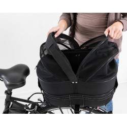 Trixie Cestino per bicicletta per portapacchi grande, dimensioni: 29 × 42 × 48 cm per cane max 6 kg Cestino per bicicletta