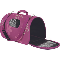 zolux Carry basket Flower. size M. plum color. for cat or dog. carrying bags