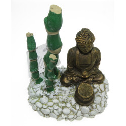 zolux Bamboe Boeddha diffuser . 13 x 9 x 12 cm. aquarium decoratie Decoratie en andere