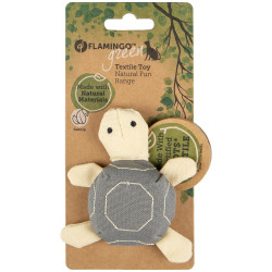 Flamingo Pet Products Divertido juguete natural de tortuga. 11 cm. gris beige. gama verde. juguete para gatos. Juegos con hie...