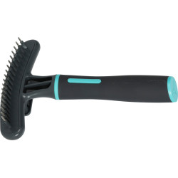 zolux 18 teeth retractable curry comb, 12 x 4.5 x 17 cm. ANAH range, for dogs. Brush