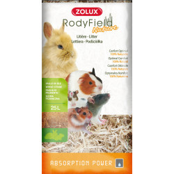 zolux Ninhada natural de Rodyfield, 25 Litros, para roedores. 1.070 kg. Lixo e aparas de roedores
