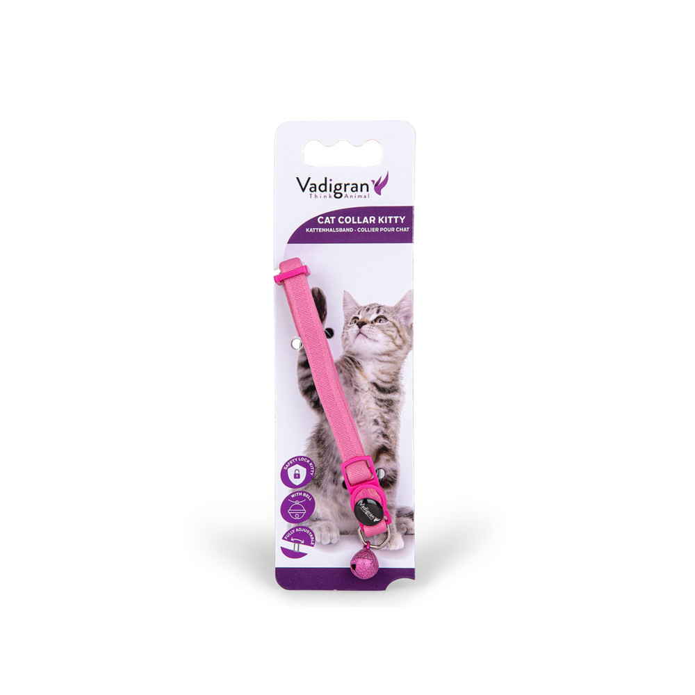 Vadigran Halsketting kat FLASHY roze 20-30cm x 10mm Halsketting