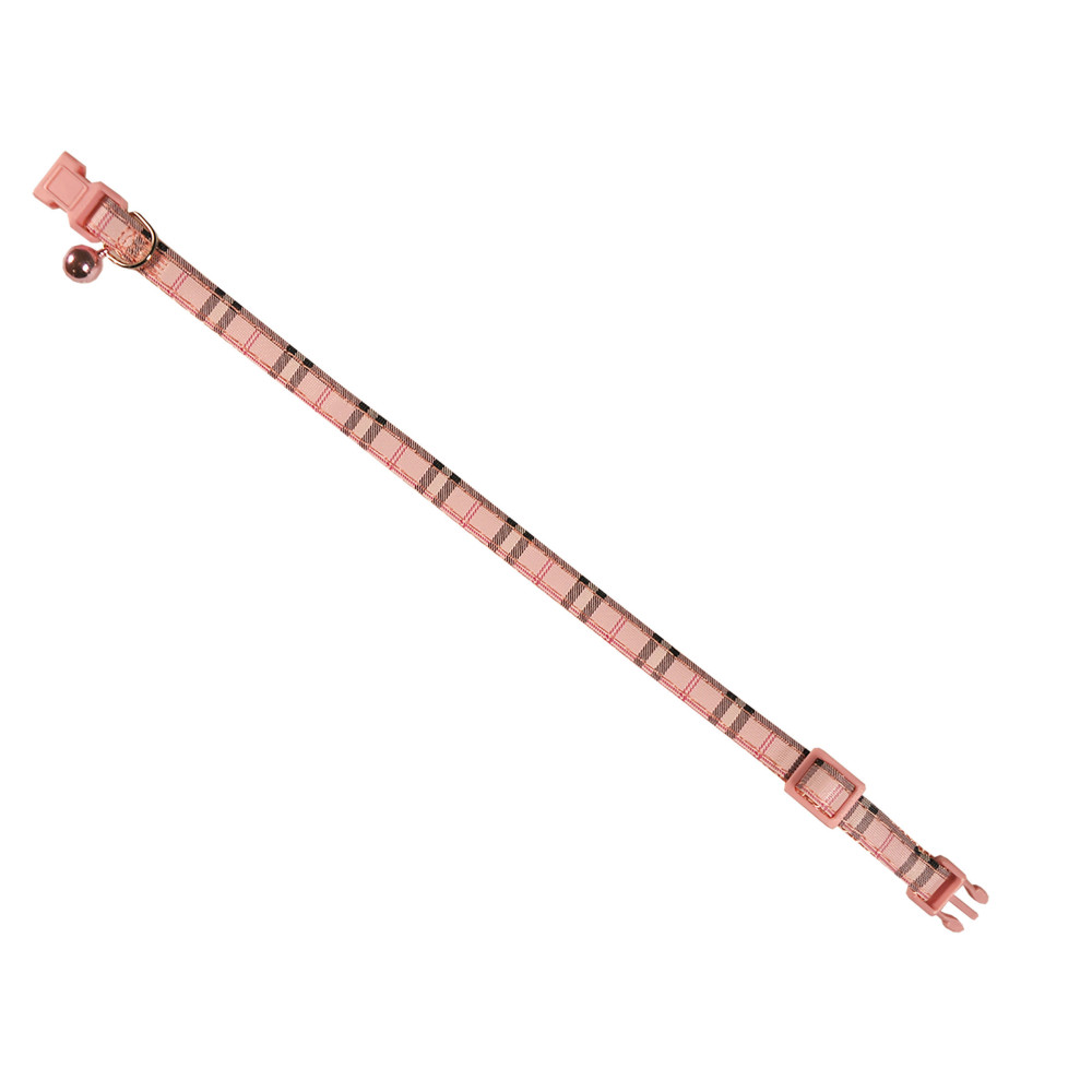 Vadigran ECOSSAIS kattenhalsband roze 20-30cm x 10mm Halsketting