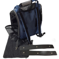 sacs de transport Sac à dos Lenie bleu taille 36 x 32 x 32 cm pour chien max 7 kg.