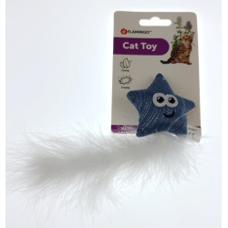 Flamingo Medy blue star toy. tamanho 7 x 19 cm. para gato. Jogos com catnip, Valeriana, Matatabi