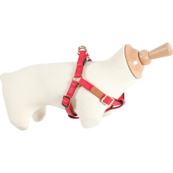 zolux IMAO MAYFAIR harnas. 20 mm. borstomvang van 55 tot 80 cm. rode kleur. voor honden. hondentuig