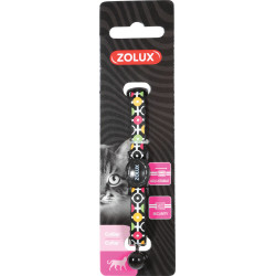 zolux Collare ARROW nylon regolabile da 17 a 30 cm. nero. per gatto. Collana