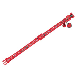 Vadigran Halskette Katze LOVE rot 20-30cm x 10mm Halsband