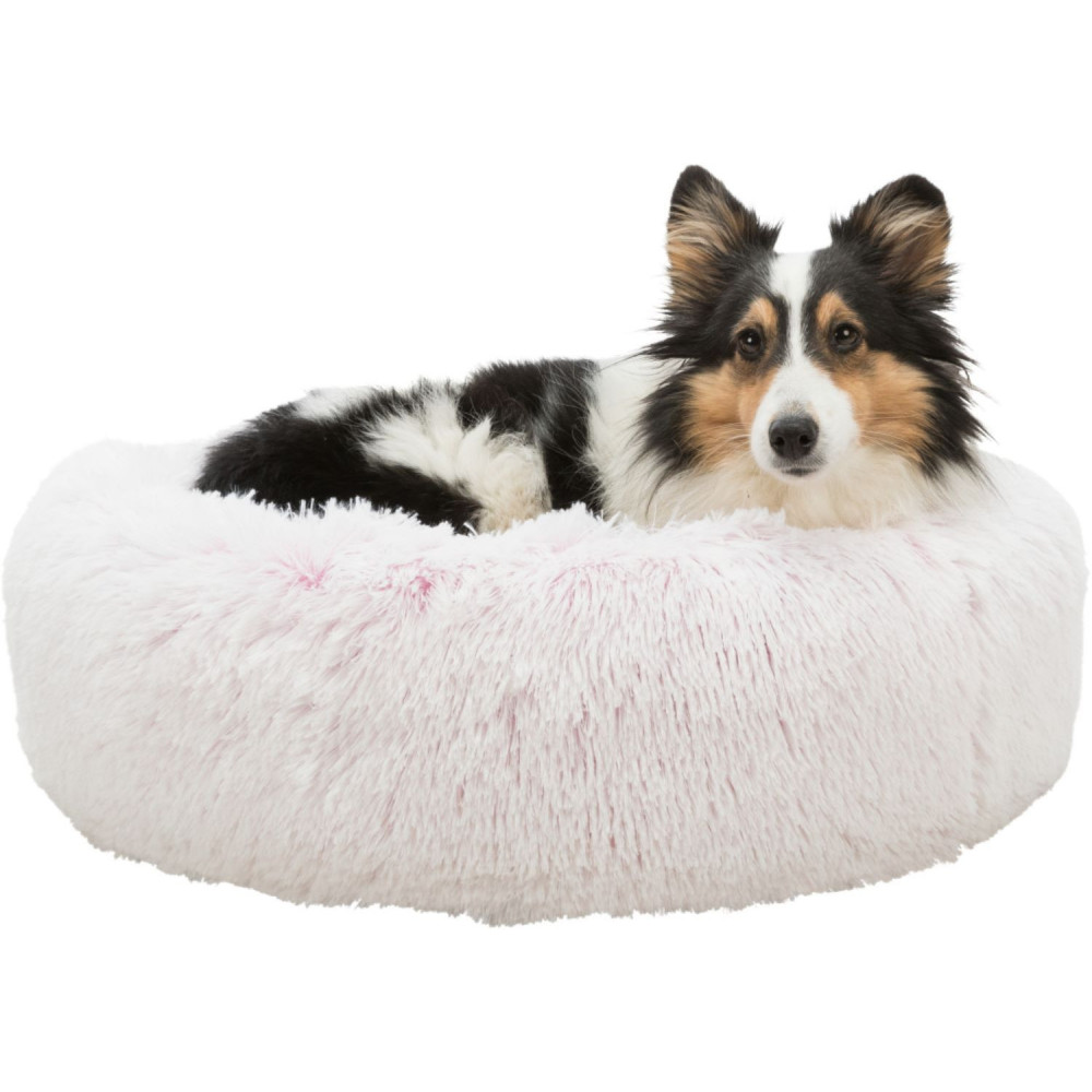 Trixie Letto rotondo Harvey bianco-rosato ø 50 cm. per gatto e cane di piccola taglia. Cuscino per cani