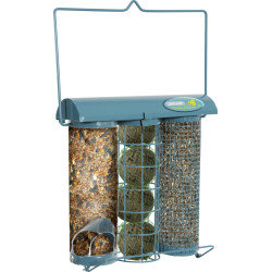 zolux Trio feeder Azur. 20 x 9 x height 22.5 cm . for birds Outdoor bird feeders