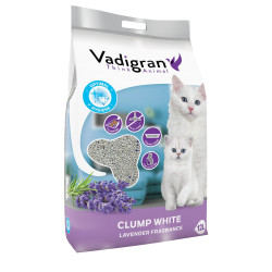 Vadigran Arena para gatos CLUMP WHITE. 10 kg - 12 litros. Aroma de lavanda Camada