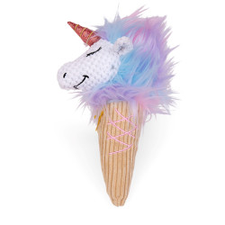 Vadigran Unicorno di ghiaccio giocattolo coccolone 28 cm, giocattolo per cani. Peluche per cani