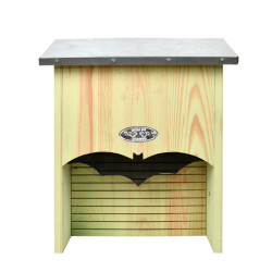 Esschert Design Refugio con silueta de murciélago, tamaño L. H 44 cm. murciélago