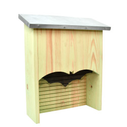 Esschert Design Refugio con silueta de murciélago, tamaño L. H 44 cm. murciélago