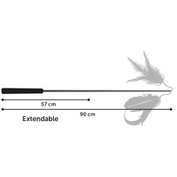 Flamingo Yula canna da pesca telescopica da 57 cm a 90 cm. per gatti Canne da pesca e piume