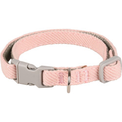 Flamingo Small pink dog collar. adjustable from 19 to 33 cm x 10 mm. for dogs. Puppy collar