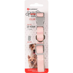 Flamingo Kleine roze hondenhalsband. verstelbaar van 25 tot 43 cm x 15 mm. voor honden. Puppy halsband