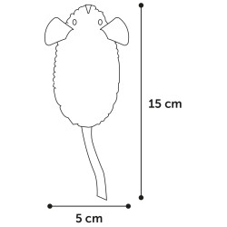 Flamingo 1 mysz SUAVA .15 cm. zabawka dla kota. kolor losowy. Jeux avec catnip