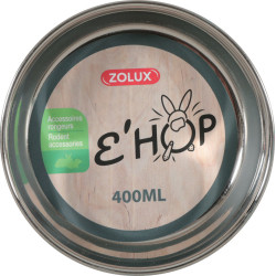 zolux Edelstahlbehälter EHOP . 400 ml . grün . für Nagetiere. Gamellen, Spender