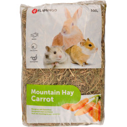 Flamingo Carrot Mountain Hay 500 g for rodents Rodent hay