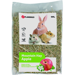 Flamingo Mountain hay with apples. 500 gr. for rodents. Rodent hay