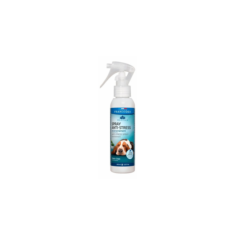 Francodex Anti-Stress-Umgebungsspray für Welpen und Hunde. Anti-Stress
