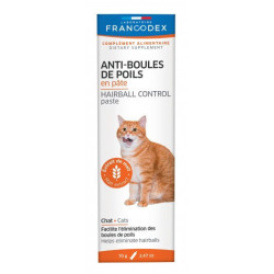 Francodex Anti-haarballen pasta voor katten, tube van 70 g. Voedingssupplement