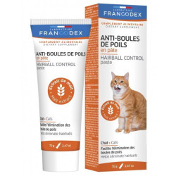 Francodex Anti-Haarballen-Paste für Katzen, 70 g Tube. Nahrungsergänzungsmittel