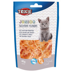 Trixie Salmon Clouds Junior Treats. zalm en kip. voor katten, Gewicht: 40 g Kattensnoepjes