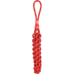 Flamingo Vokas pull rope. braided, floating. red and black. size S. 47 cm . dog toy. Ropes for dogs